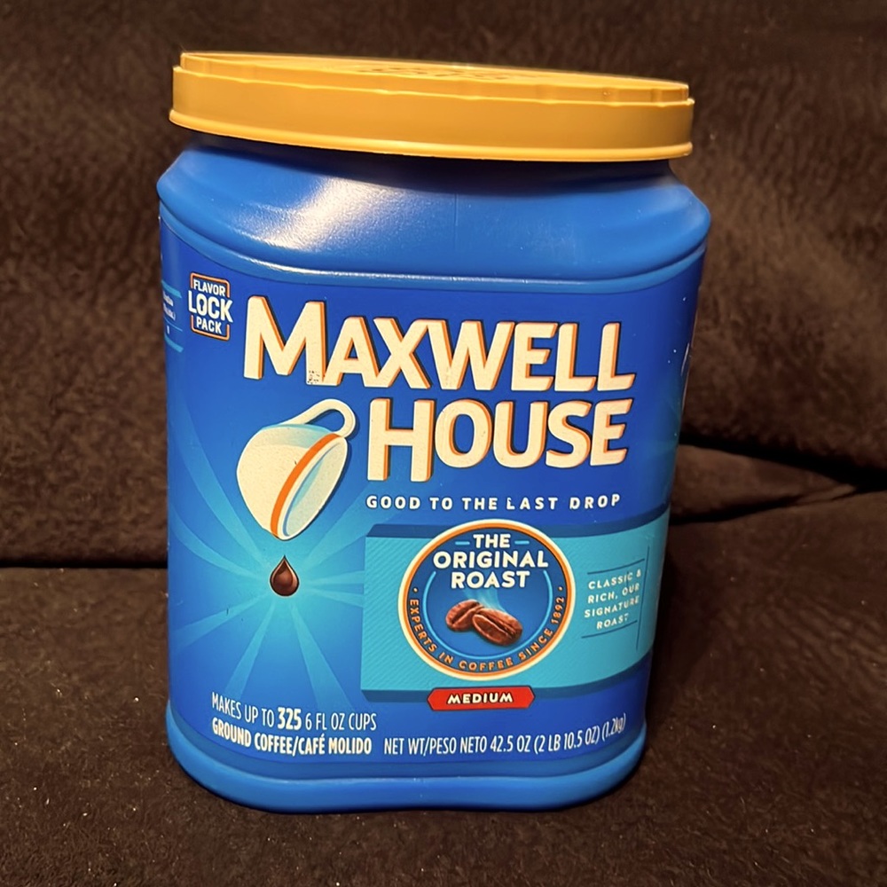 🌞 & ⭐️ Maxwell House original roast medium ground coffee 2lbs 10.5 oz 325 6oz
